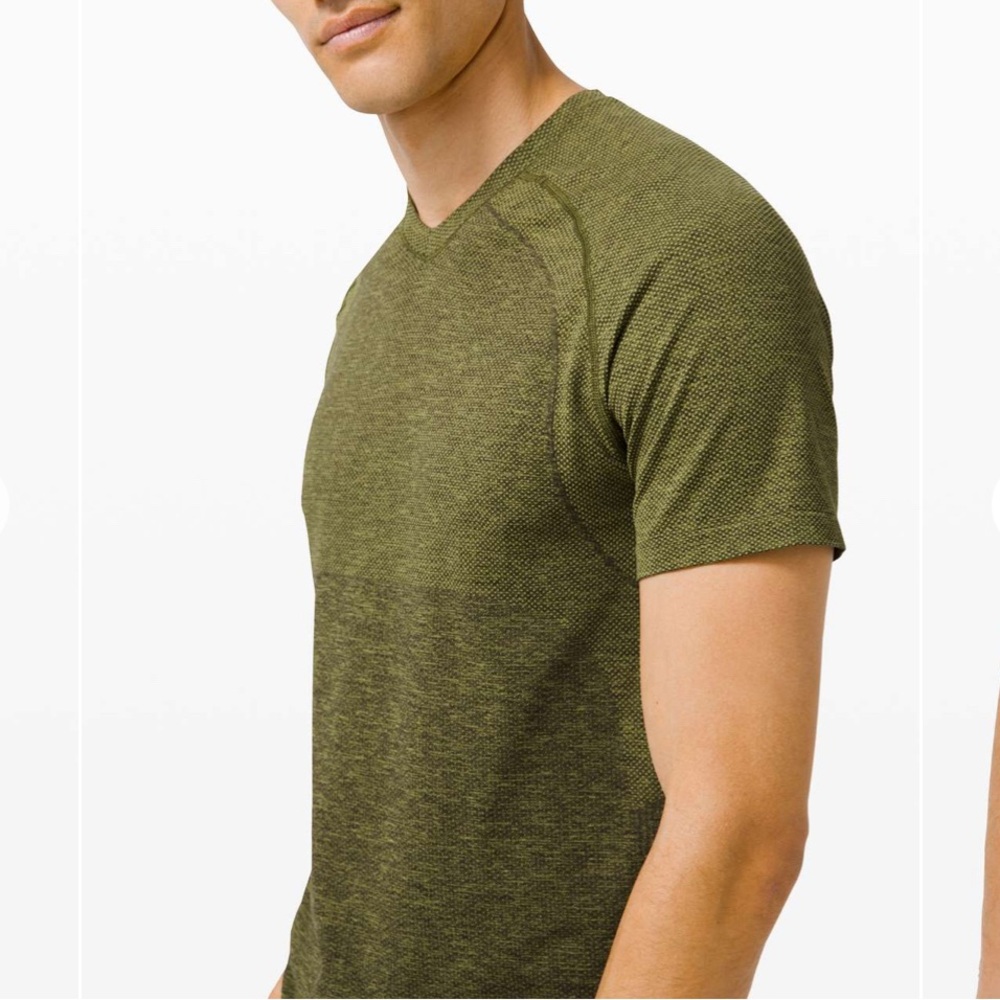 LULULEMON Metal Vent Tech 2.0 Short Sleeve Tee Sz M Medium Bronz Green Olive